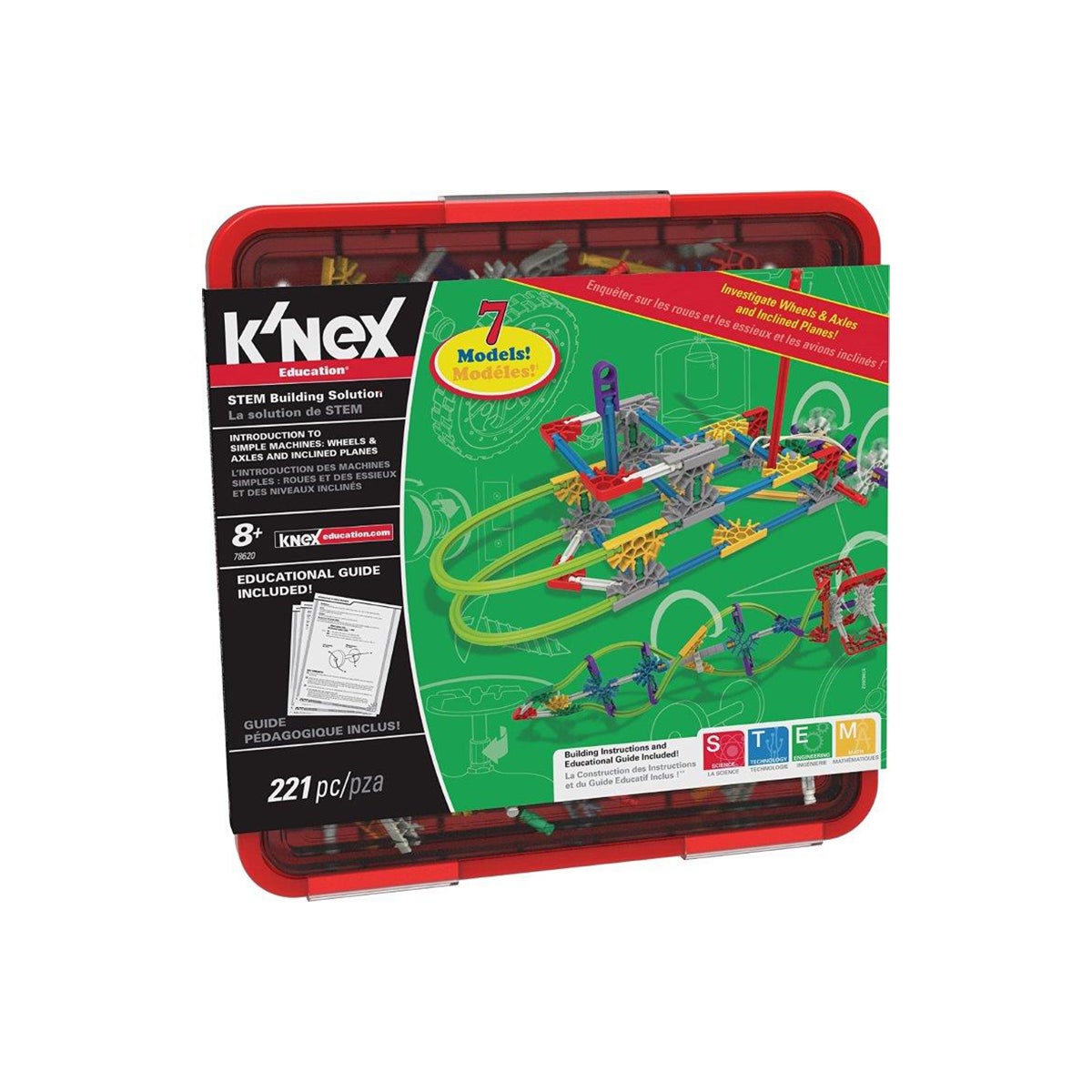 K'NEX EDUCATION - 221PC WHEELS, AXLES & INCL PLANES (4) ML